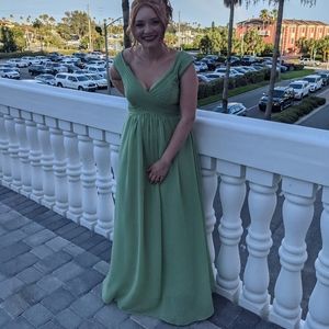 Sage green bridesmaids dress